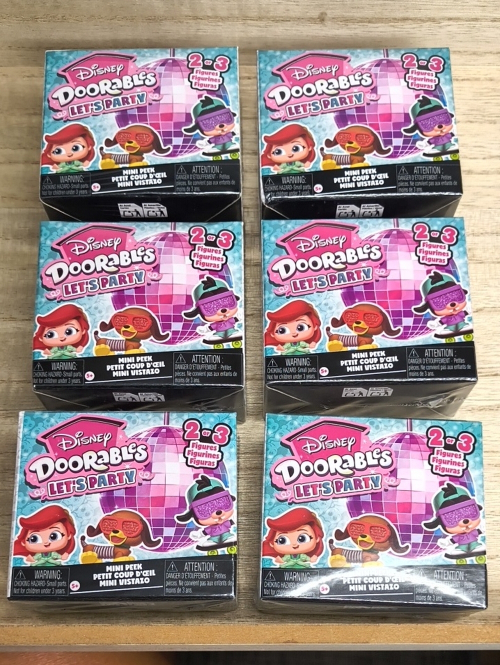 Disney Doorables Let's Party Mini Peek x6